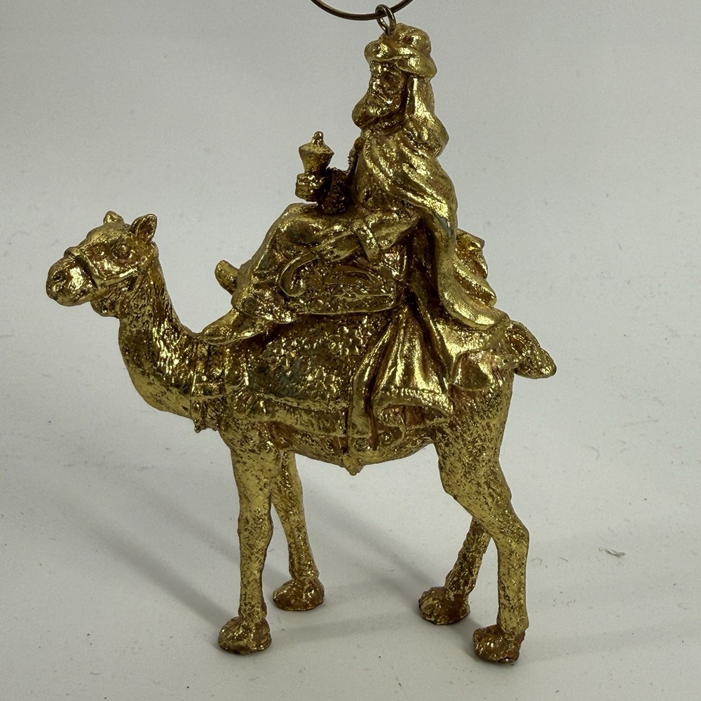 Wise Men Gold Color 4 1/2" X 5" Ornament Christmas Elegant Hanging Tree Decor